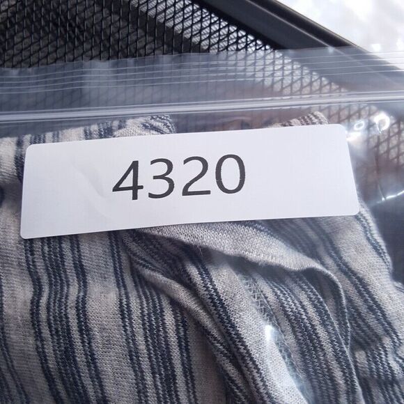 T ALEXANDER WANG Womens Top Medium Gray Stripe Tank Pullover Linen - Picture 7 of 7